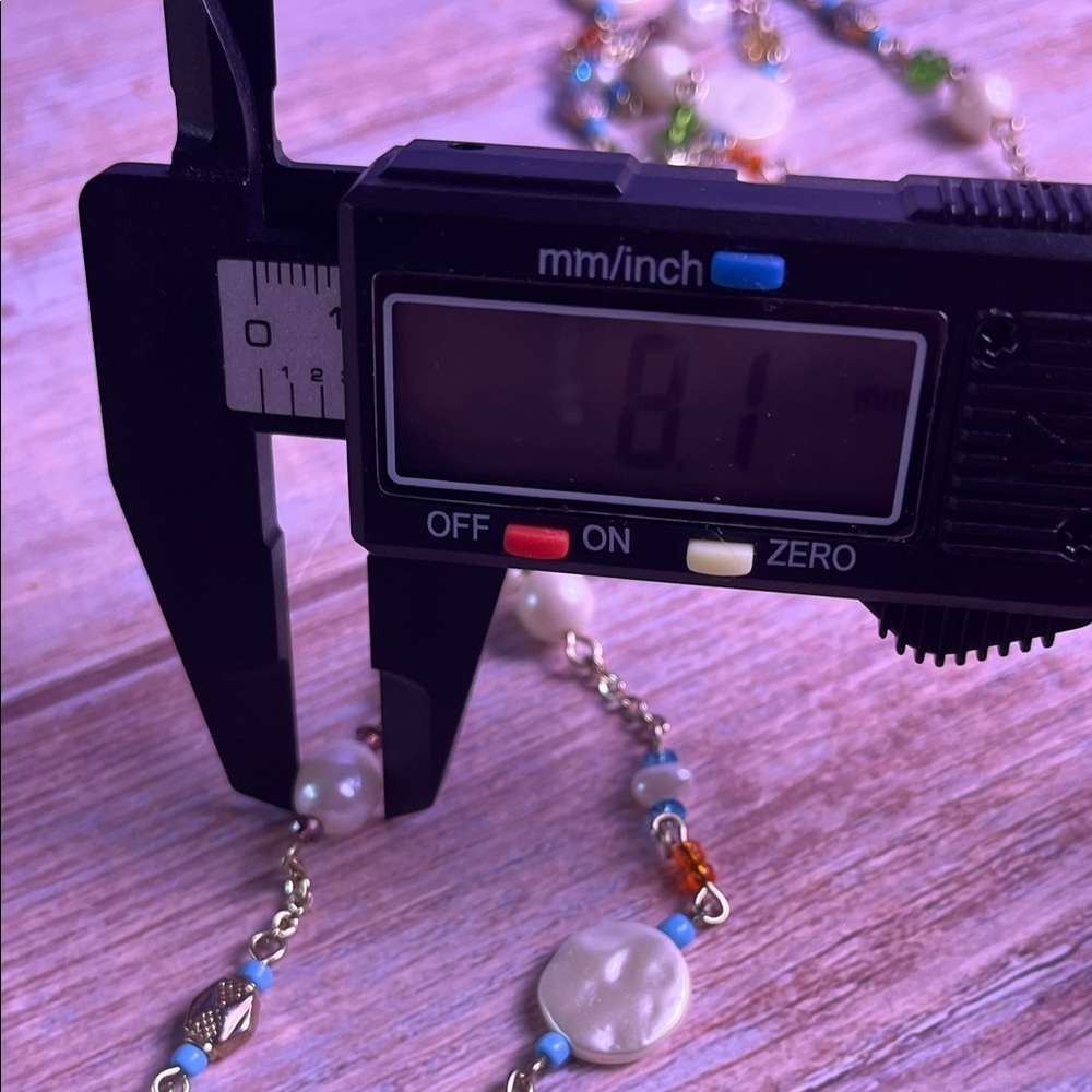 Freshwater Pearls & Multi-Color Beaded Station Long Necklace - Picture 9 of 9